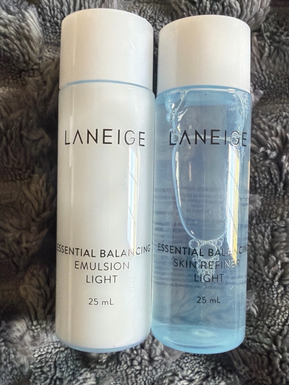 Laneige essential balance emulsion and Laneige essential balance skin refiner